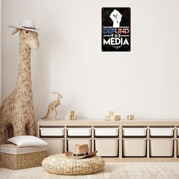 🇺🇸🤡”Defund The Media”📺Quality Aluminum Rustic Look Metal Sign! - Picture 3 of 6